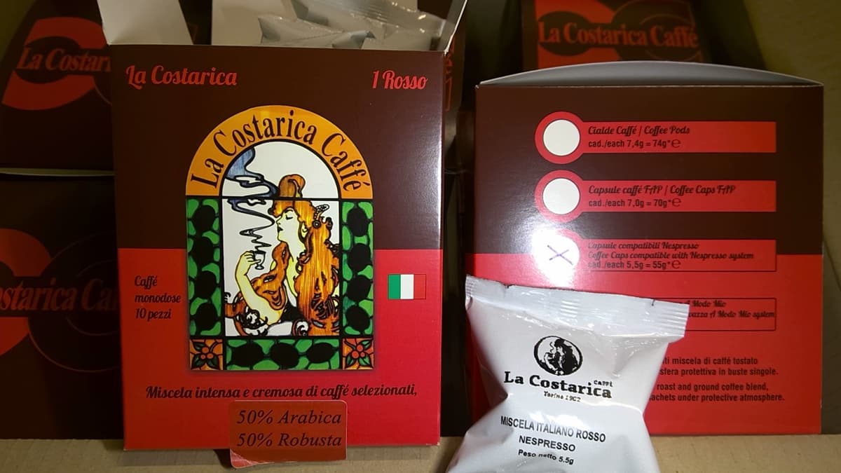 Capsules café Rosso intense- La Costarica